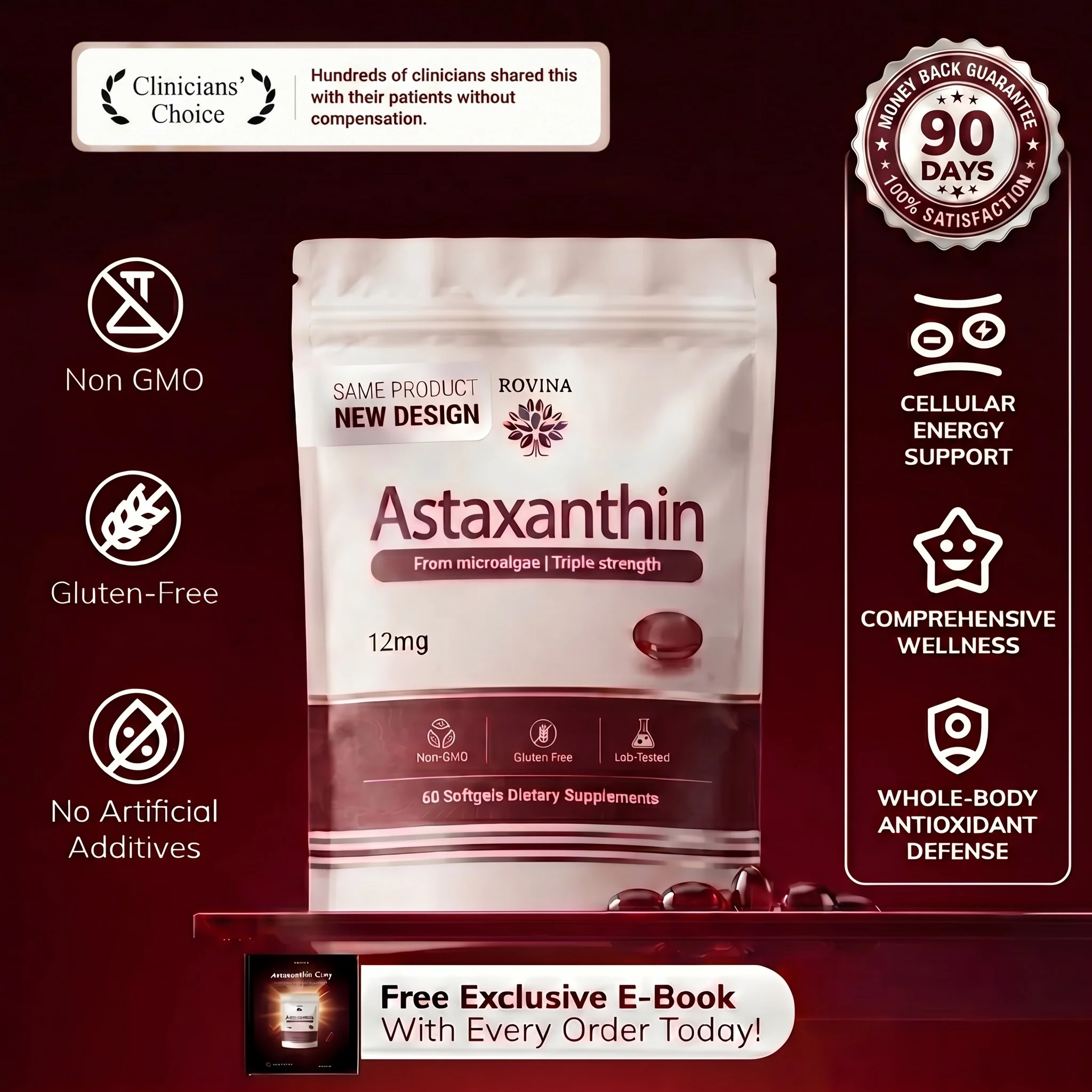 Rovina Astaxanthin - 12mg Softgels (TESTTEST)